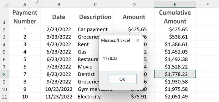 Select a cell in a spreadsheet